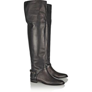 BURBERRY- leather over the knee boots